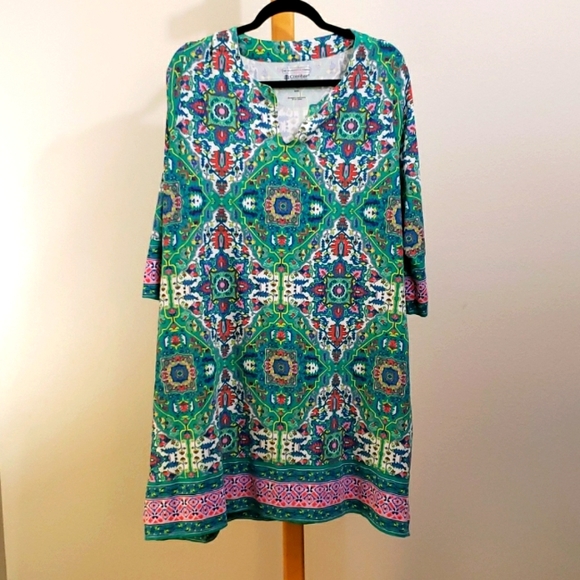Coolibar Dresses & Skirts - Coolibar printed 3/4 sleeve dress